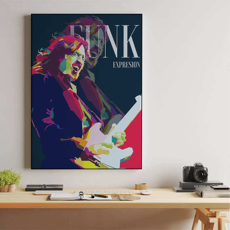 John Frusciante Funk Guitarist Pop Art WPAP - Canvast Print preview