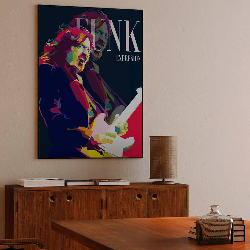 John Frusciante Funk Guitarist Pop Art WPAP - Canvast Print preview