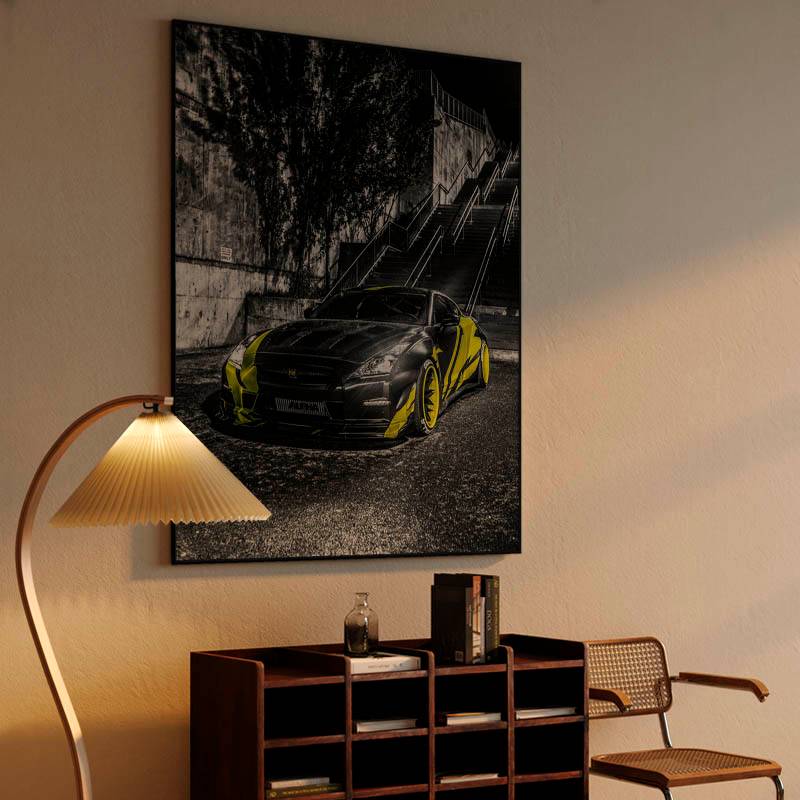 Nissan GT-R (black &amp; yellow) preview