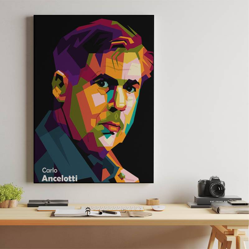 Carlo Ancelotti in wpap pop art preview