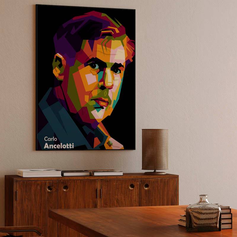 Carlo Ancelotti in wpap pop art preview