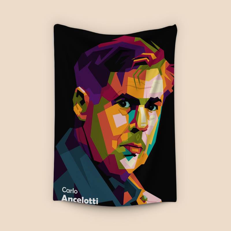 Carlo Ancelotti in wpap pop art preview