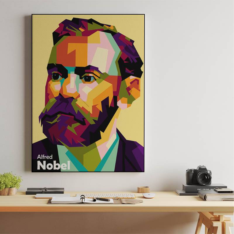 Alfred Nobel in Pop art amazing preview