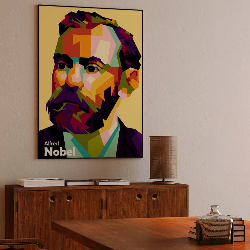 Alfred Nobel in Pop art amazing preview