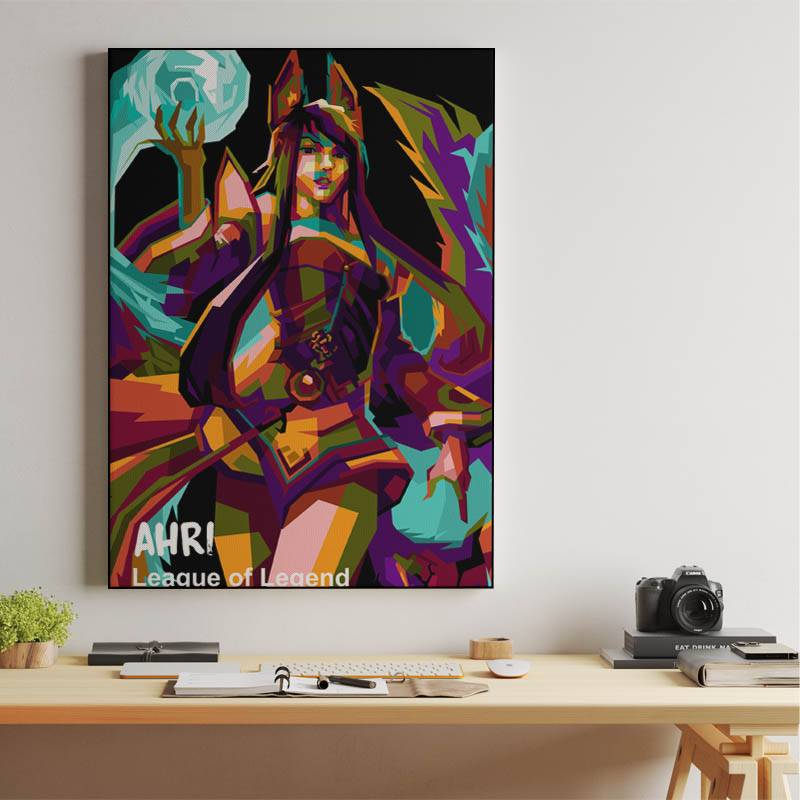 Ahri League Of Legend in pop art preview
