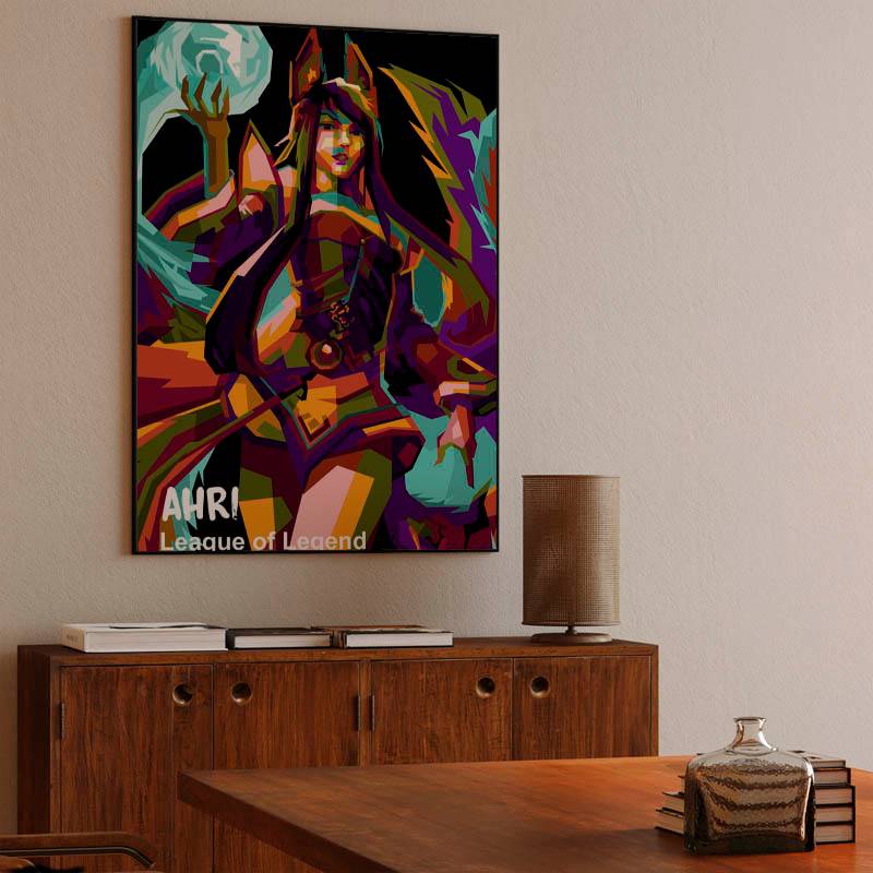 Ahri League Of Legend in pop art preview
