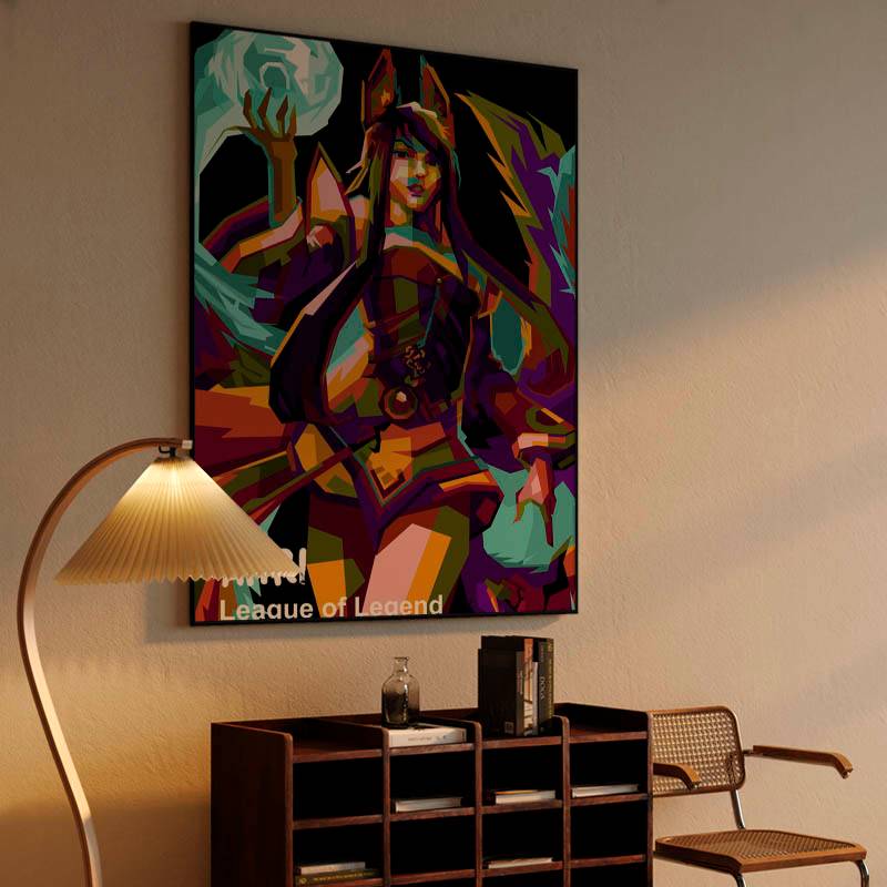 Ahri League Of Legend in pop art preview