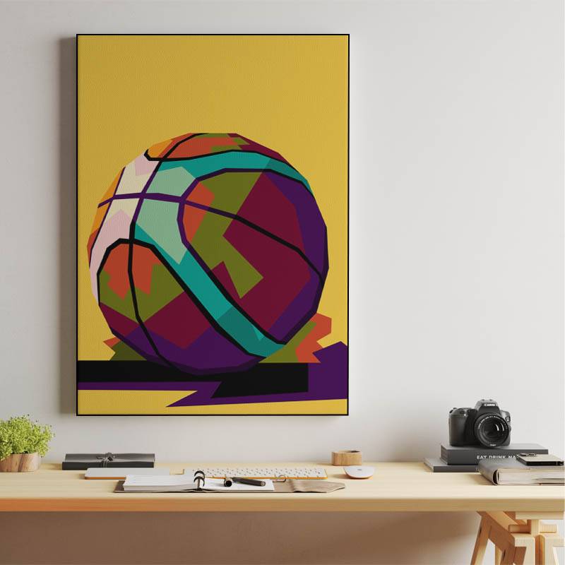 Basketball in wpap pop art preview