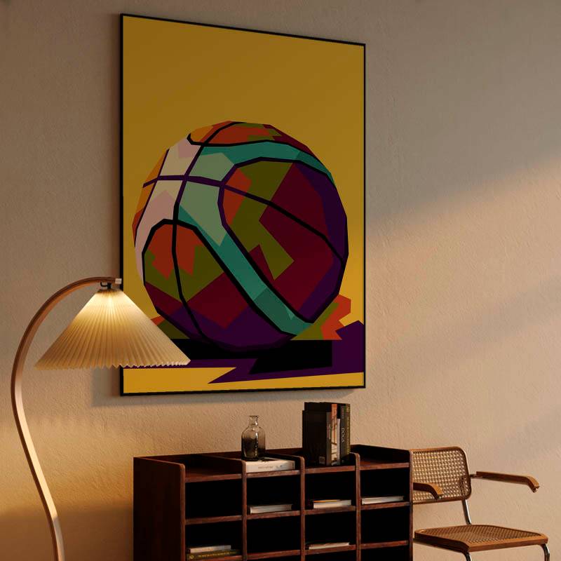 Basketball in wpap pop art preview