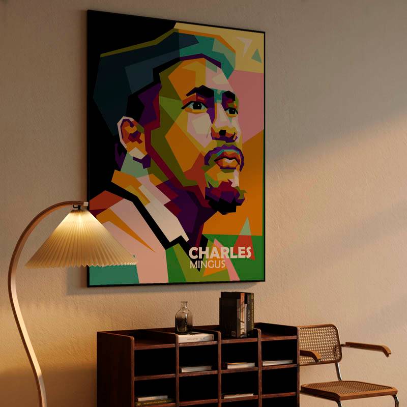 Charles Mingus in wpap pop art preview