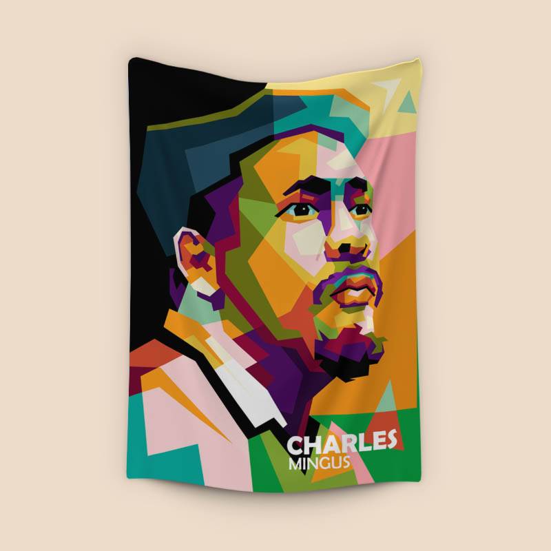 Charles Mingus in wpap pop art preview