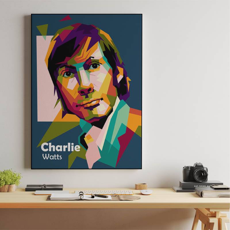 Charlie Watts in pop art amazing preview