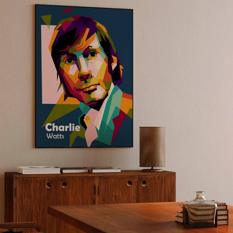 Charlie Watts in pop art amazing preview