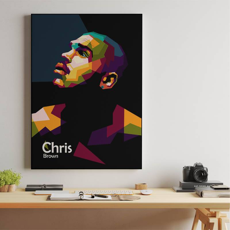 Chris Brown in wpap pop art preview