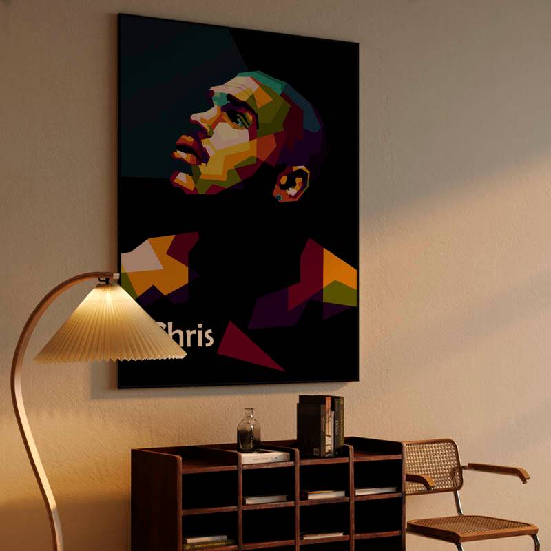 Chris Brown in wpap pop art preview