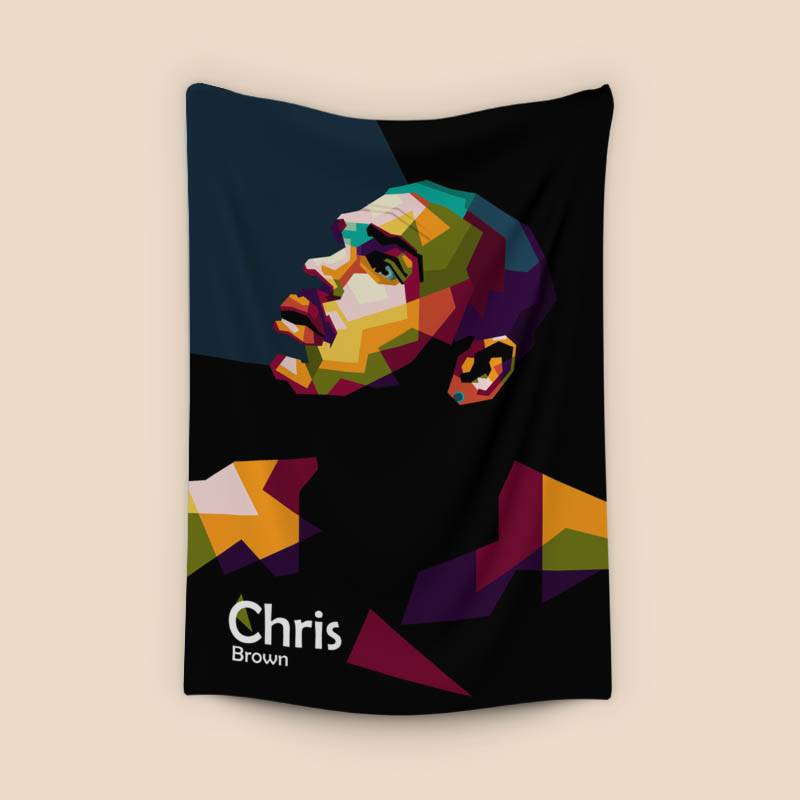 Chris Brown in wpap pop art preview