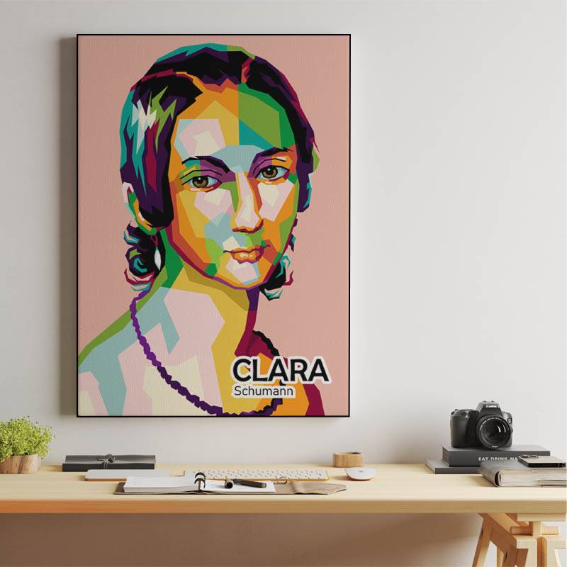 Clara Scumann in wpap pop art preview