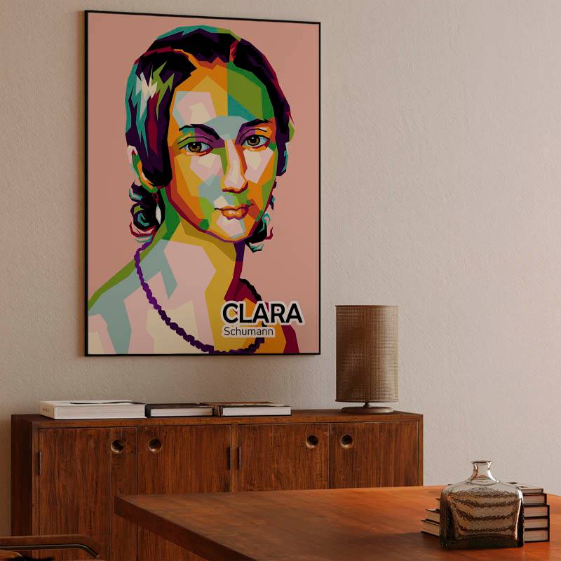 Clara Scumann in wpap pop art preview