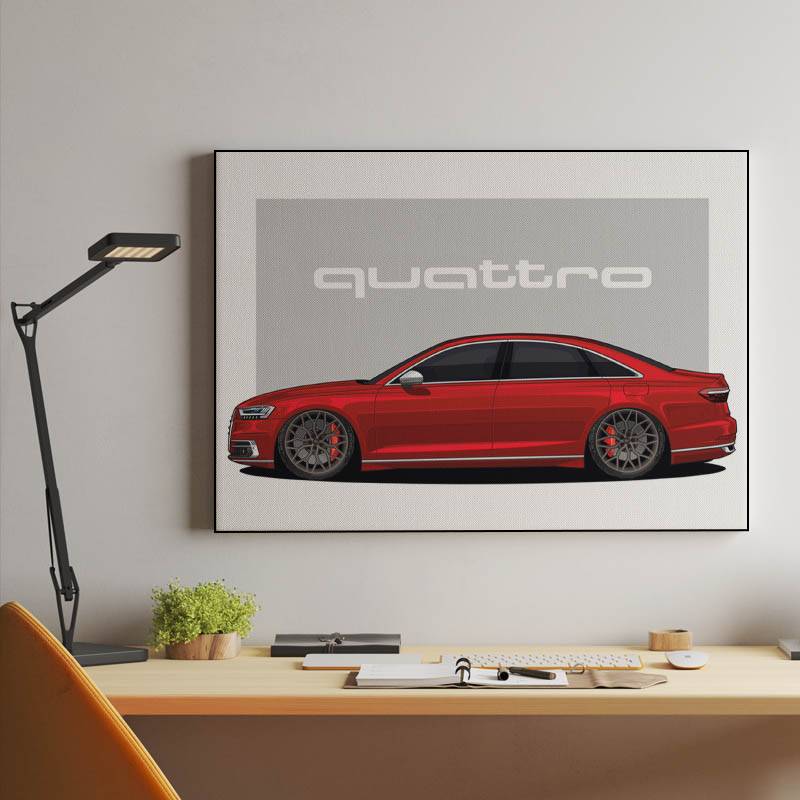 Audi S8 car Canvas preview