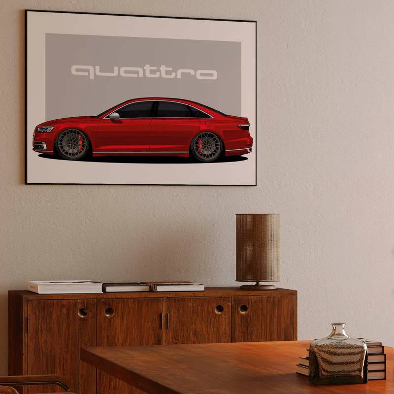 Audi S8 car Canvas preview