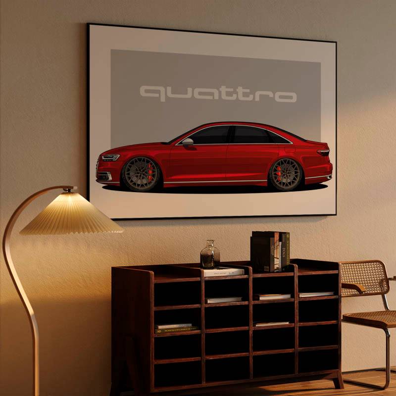 Audi S8 car Canvas preview