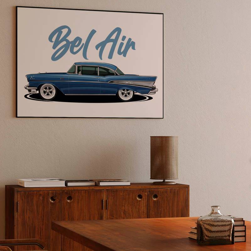 Chevrolet Bel Air 1957 Car Canvas Chevrolet preview