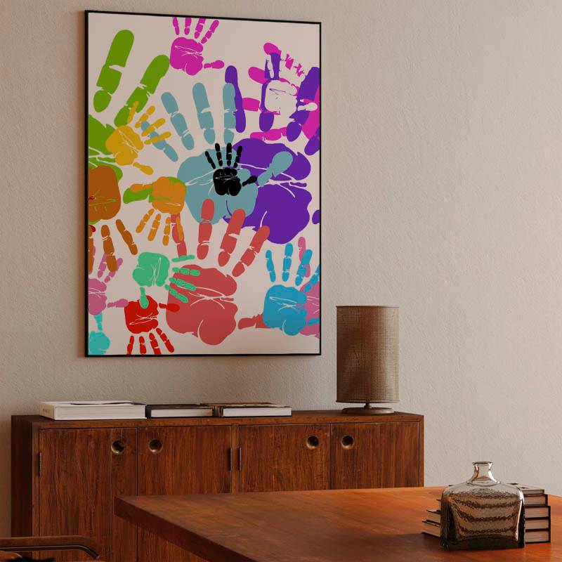 Colorful hands preview