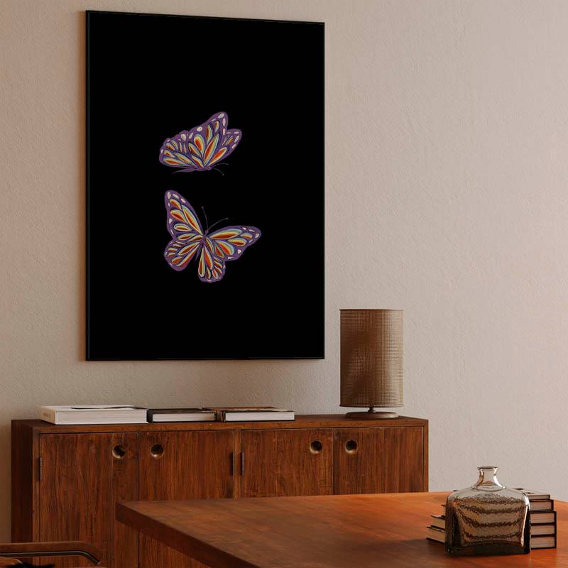 Rainbow butterflies preview