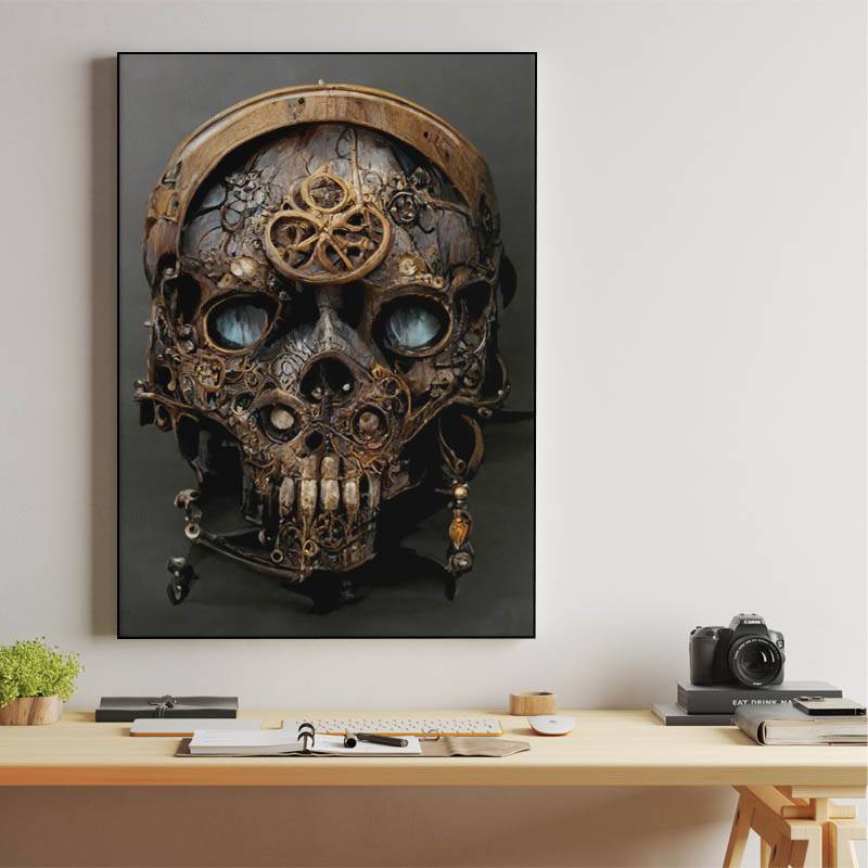 Steampunk skull preview