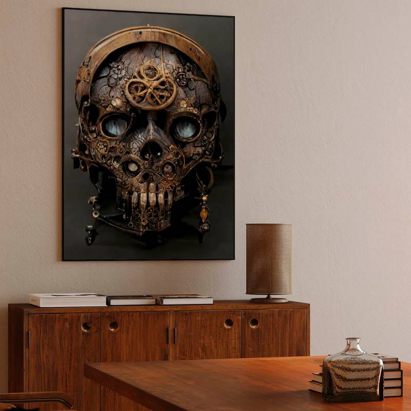 Steampunk skull preview