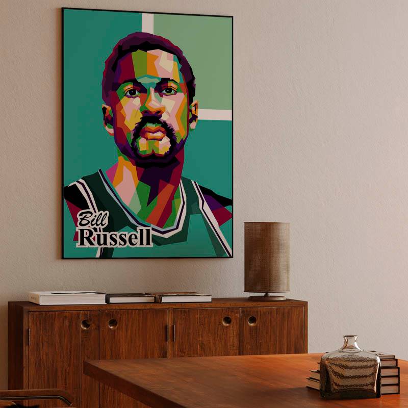 Bill Russel in trending pop art preview