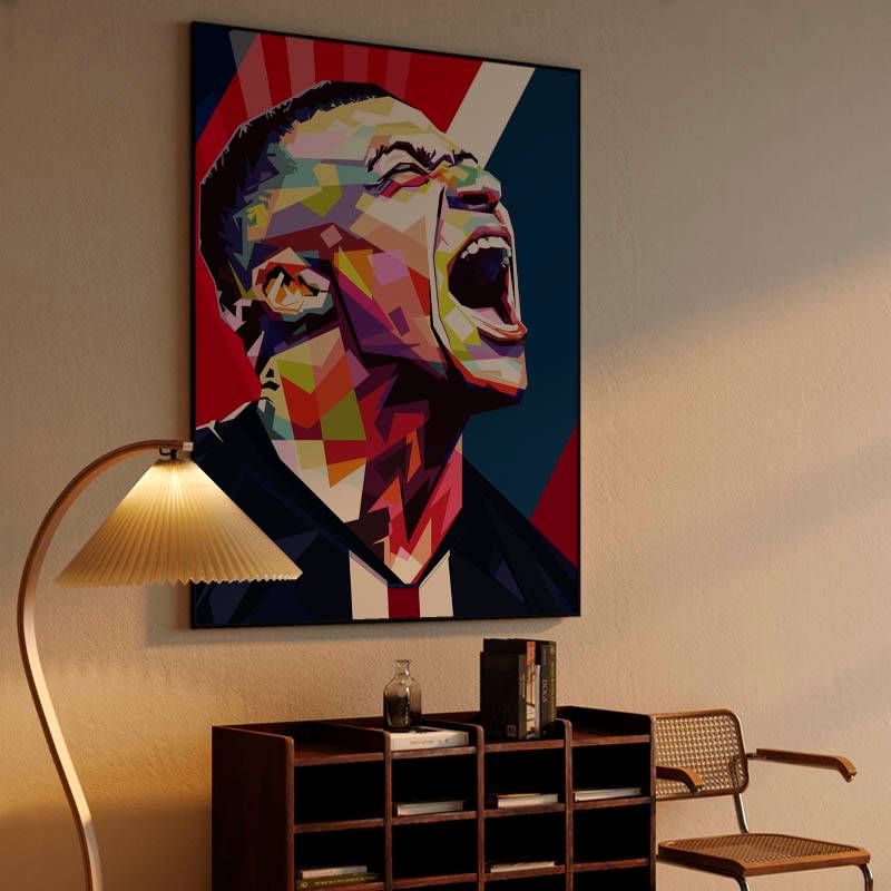 Kylian Mbappé in wpap pop art preview