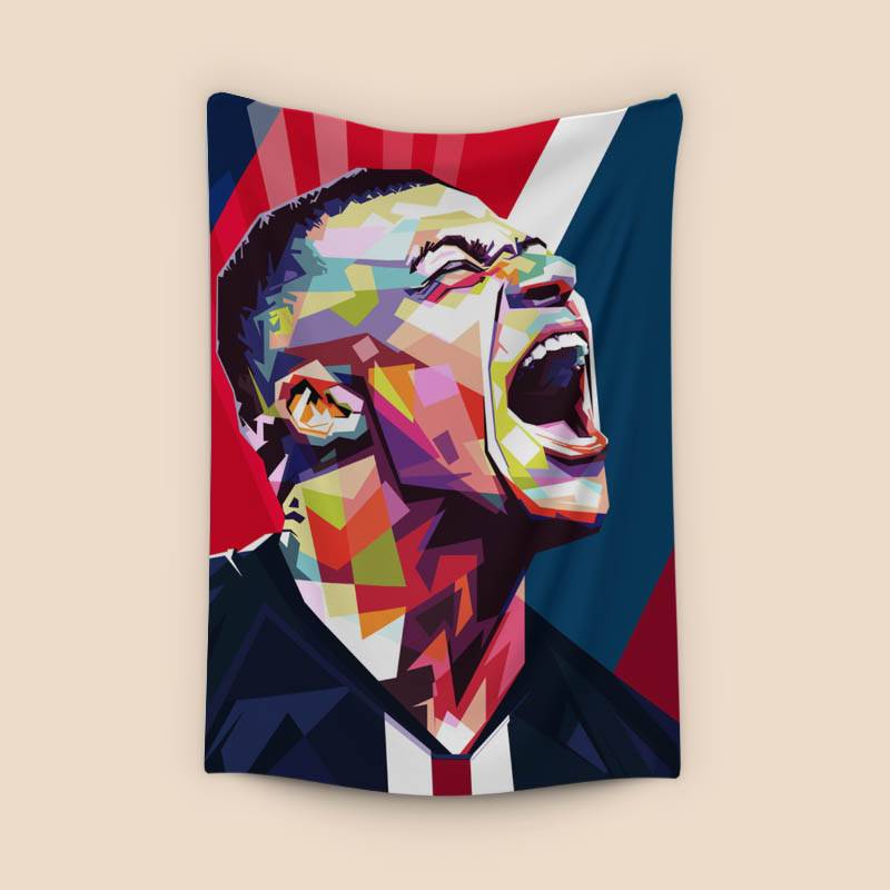 Kylian Mbappé in wpap pop art preview