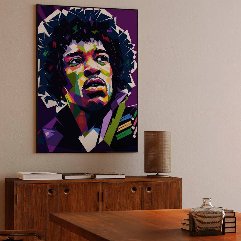 Jimi Hendrix in wpap pop art preview