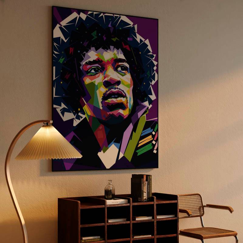 Jimi Hendrix in wpap pop art preview