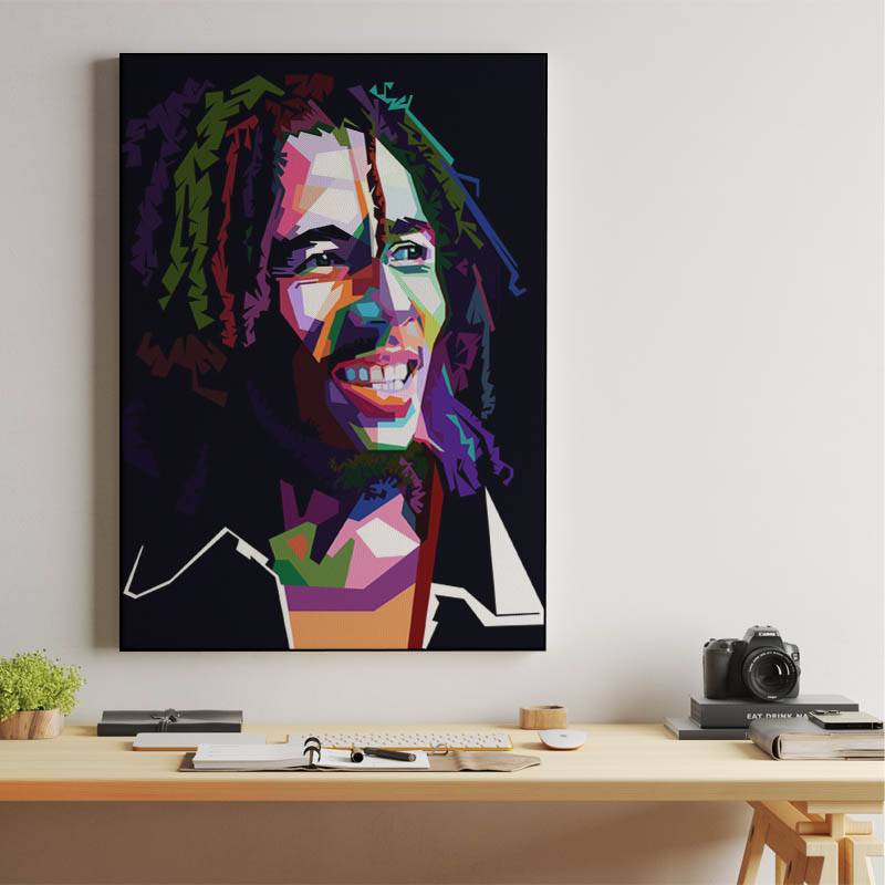 Bob Marley in wpap pop art preview