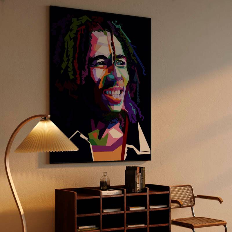 Bob Marley in wpap pop art preview