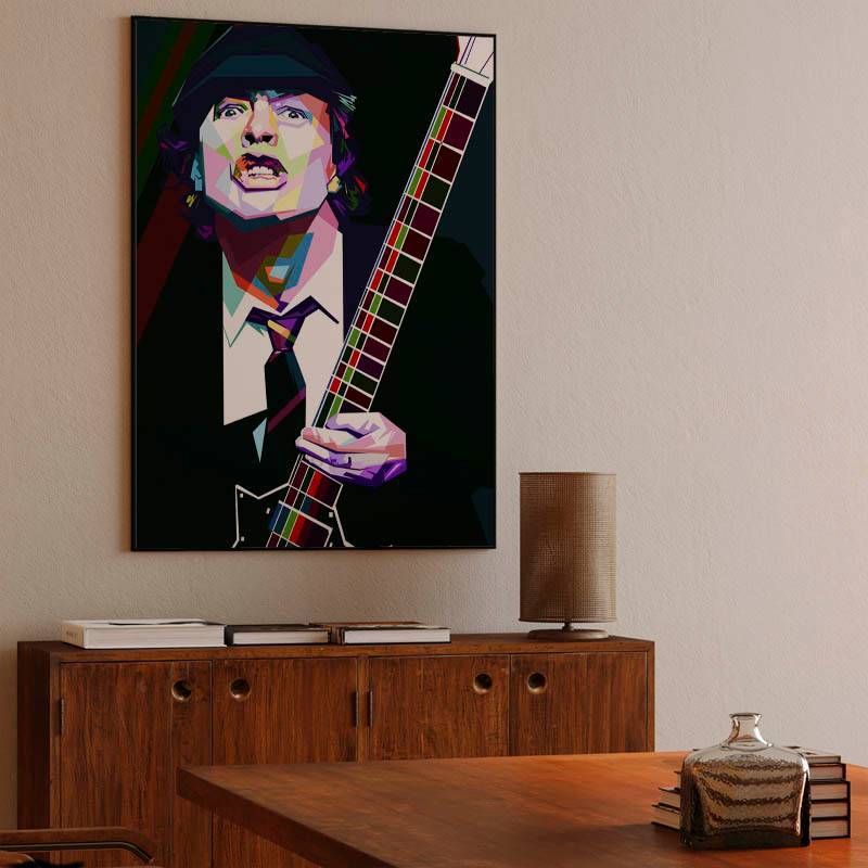 Angus Young in wpap pop art preview