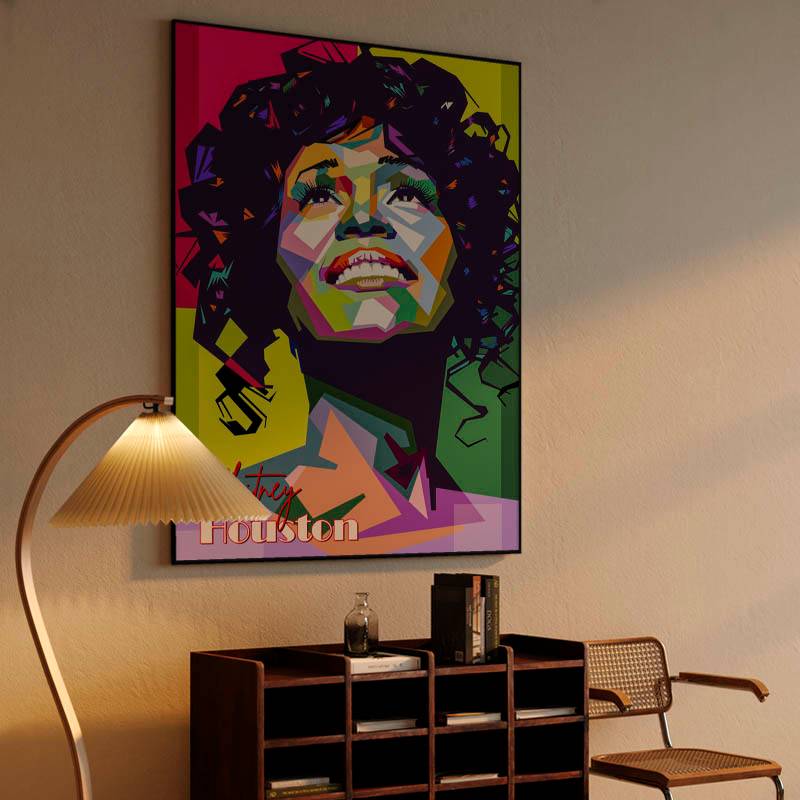 Whitney Houston in wpap pop art preview