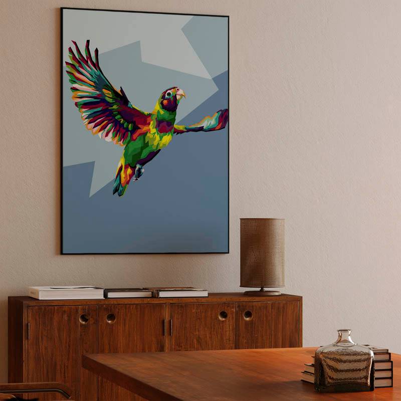 Colorfull bird parrot in wpap amazing preview