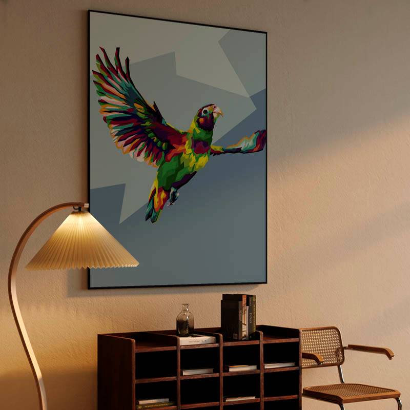 Colorfull bird parrot in wpap amazing preview