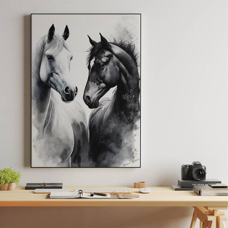 Black and White Horse  preview