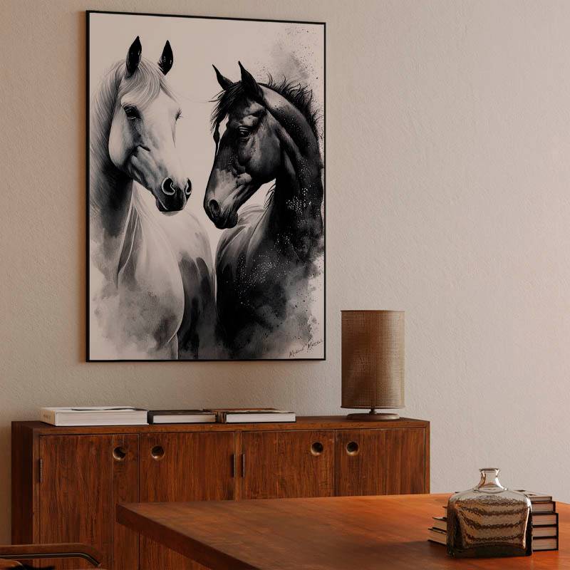 Black and White Horse  preview