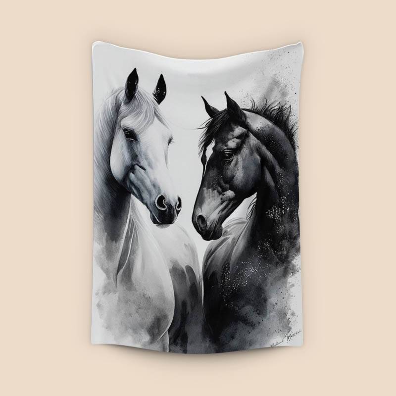 Black and White Horse  preview