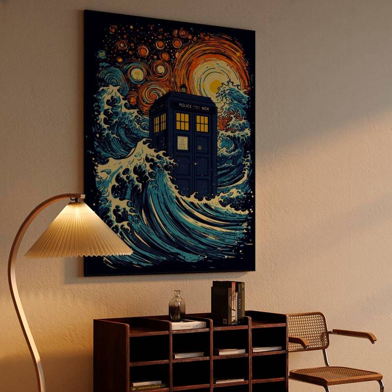 The great kanagawa wave and the tardis preview