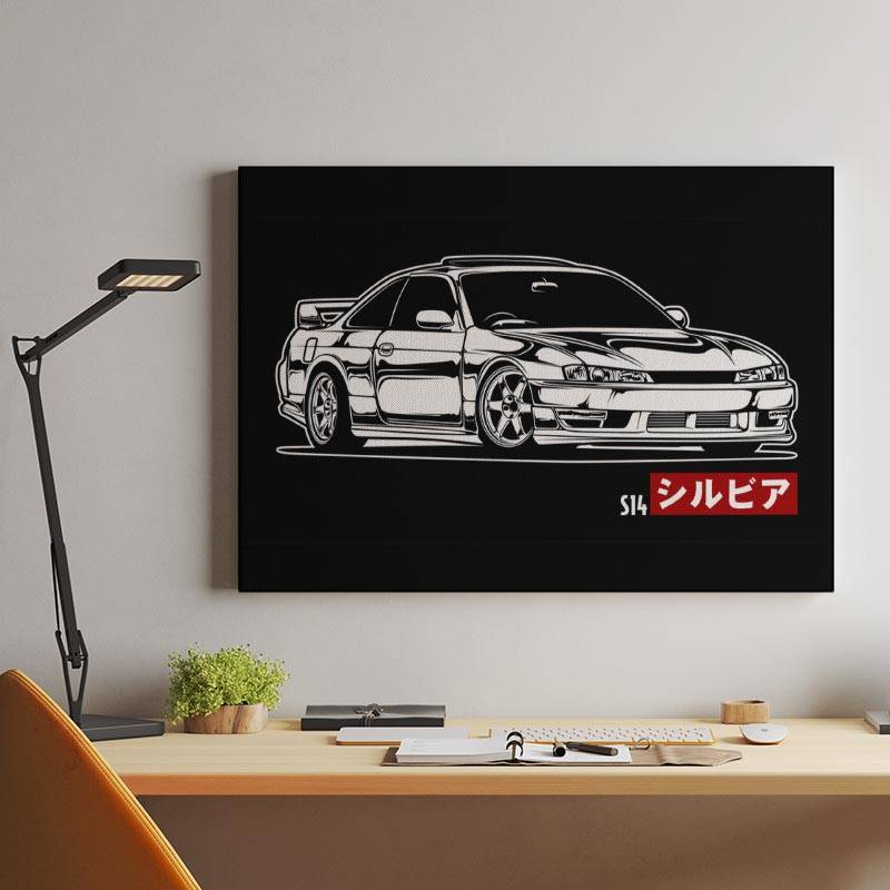 Monochrome Nissan Silvia S14 preview