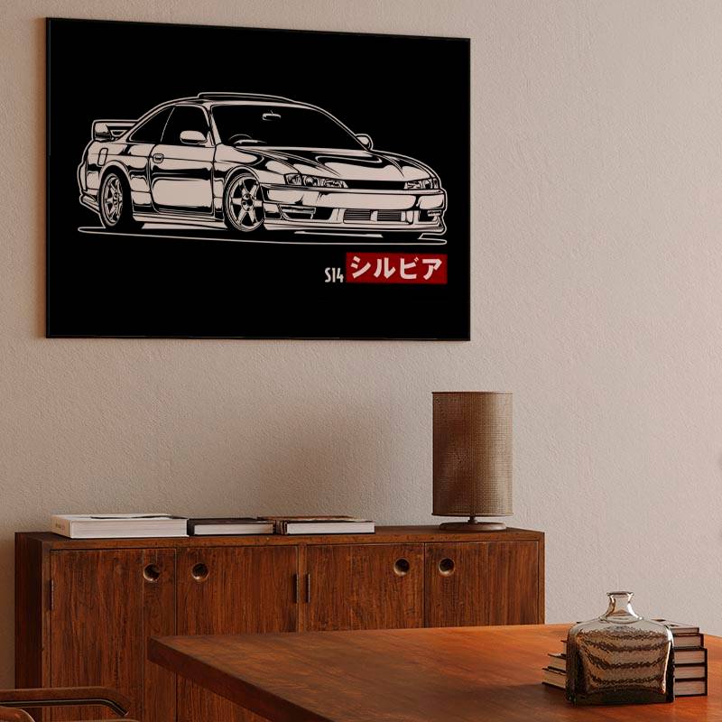 Monochrome Nissan Silvia S14 preview