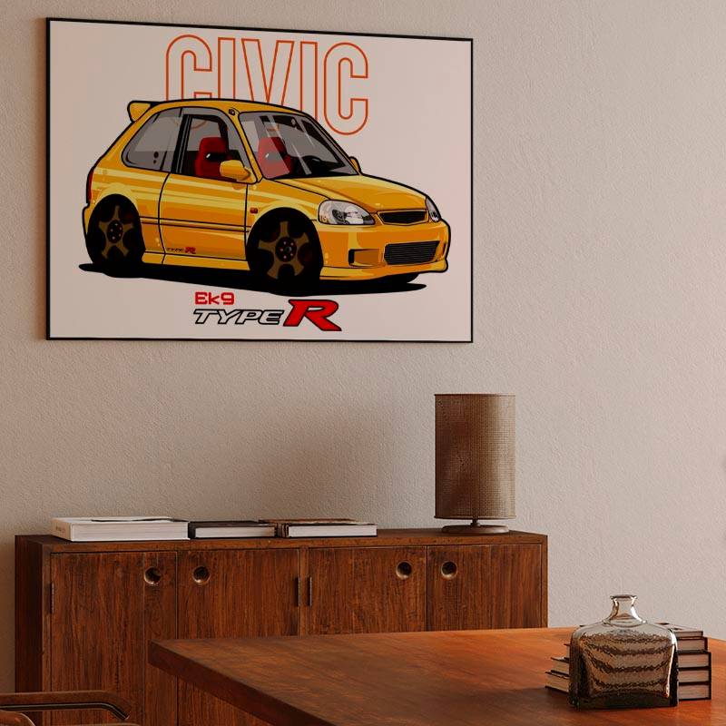 Honda Civic EK9 Type R CARtoon . CARicature preview