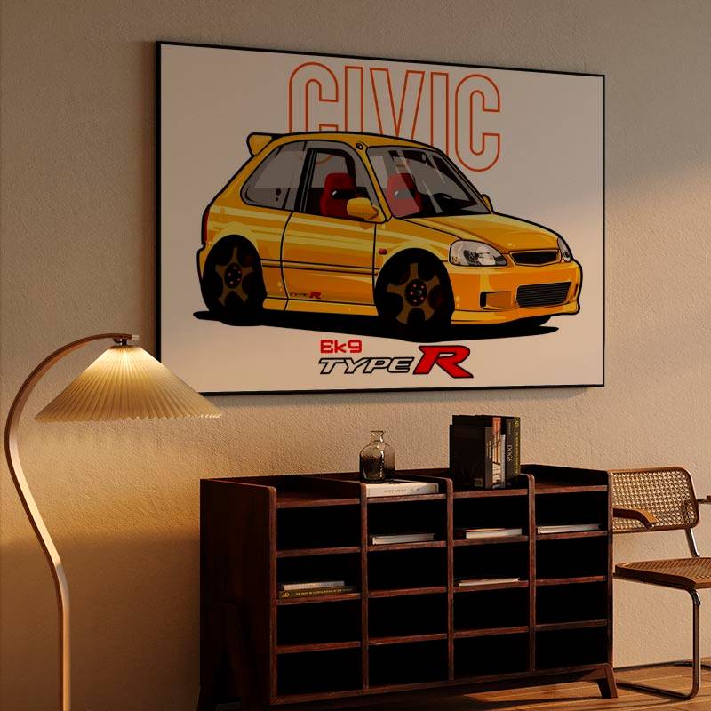 Honda Civic EK9 Type R CARtoon . CARicature preview