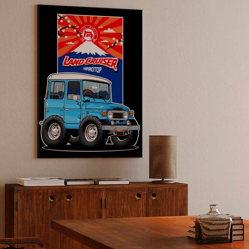 Toyota Land Cruiser J40 Hardtop CARtoon CARicature preview